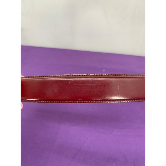 Coach Mens 32 Inch 1.25 Inch Width Handcrafted Costa Rica Polished Cowhide Silve - Picture 3 of 11